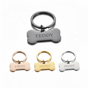 Premium Nimilaatta Lemmikille (Ruostumaton teräs)