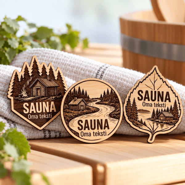 Saunakyltti omalla tekstillä – SAUNA tai BASTU