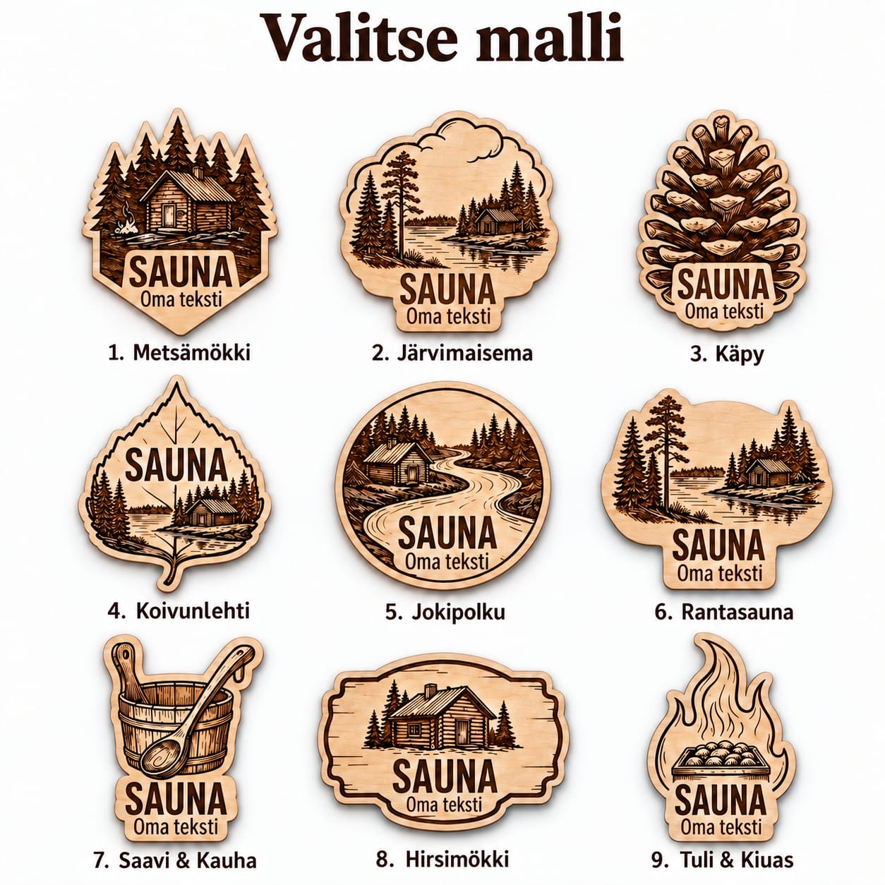Saunakyltti omalla tekstillä – SAUNA tai BASTU - Image 2