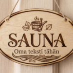 Saunakyltti omalla tekstillä tai kuvalla