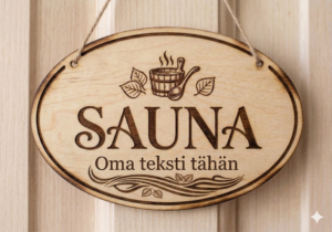 Saunakyltti omalla tekstillä tai kuvalla
