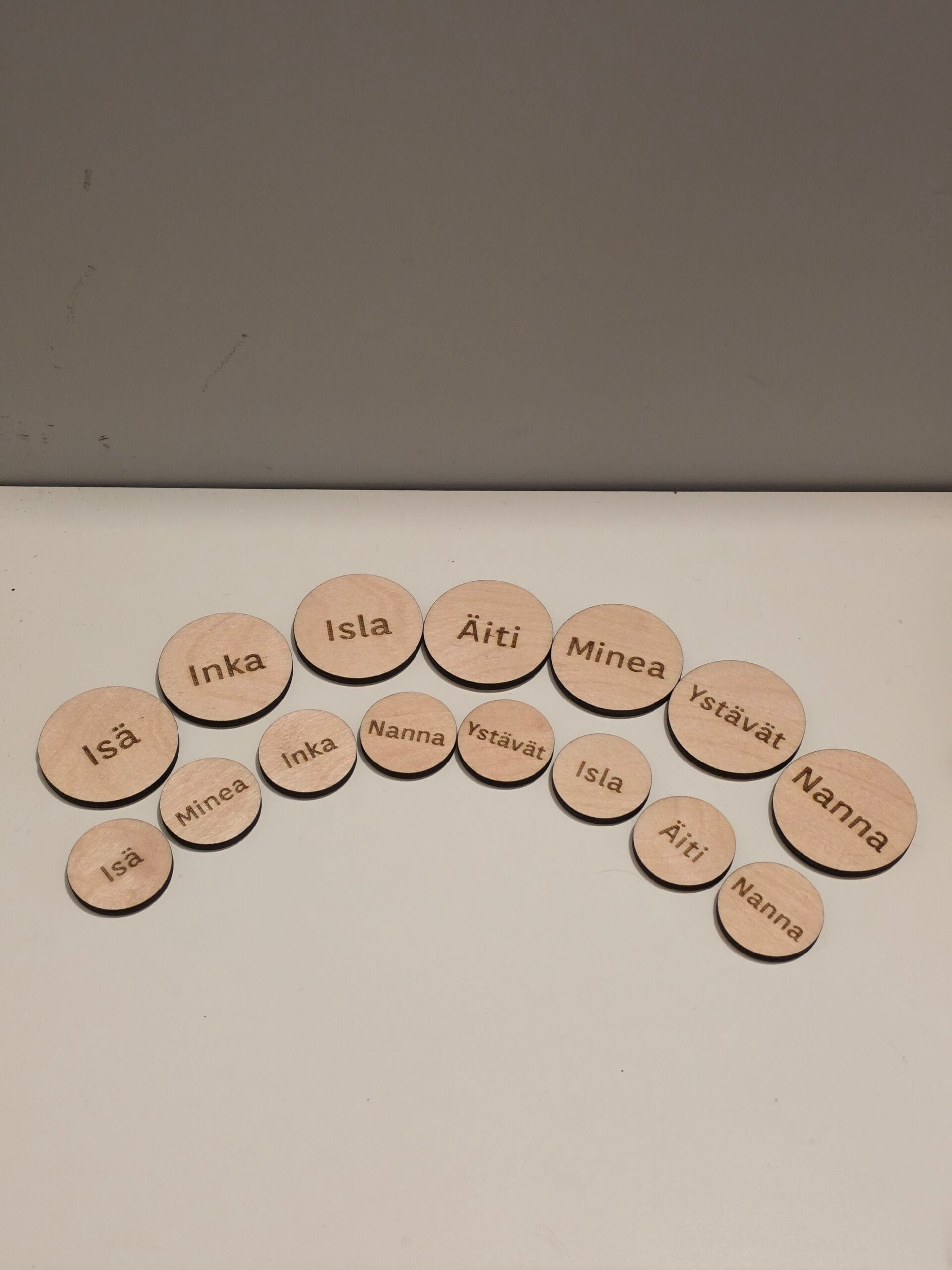 Pyyhemerkit omalla tekstillä pyöreä / sydän - Image 3