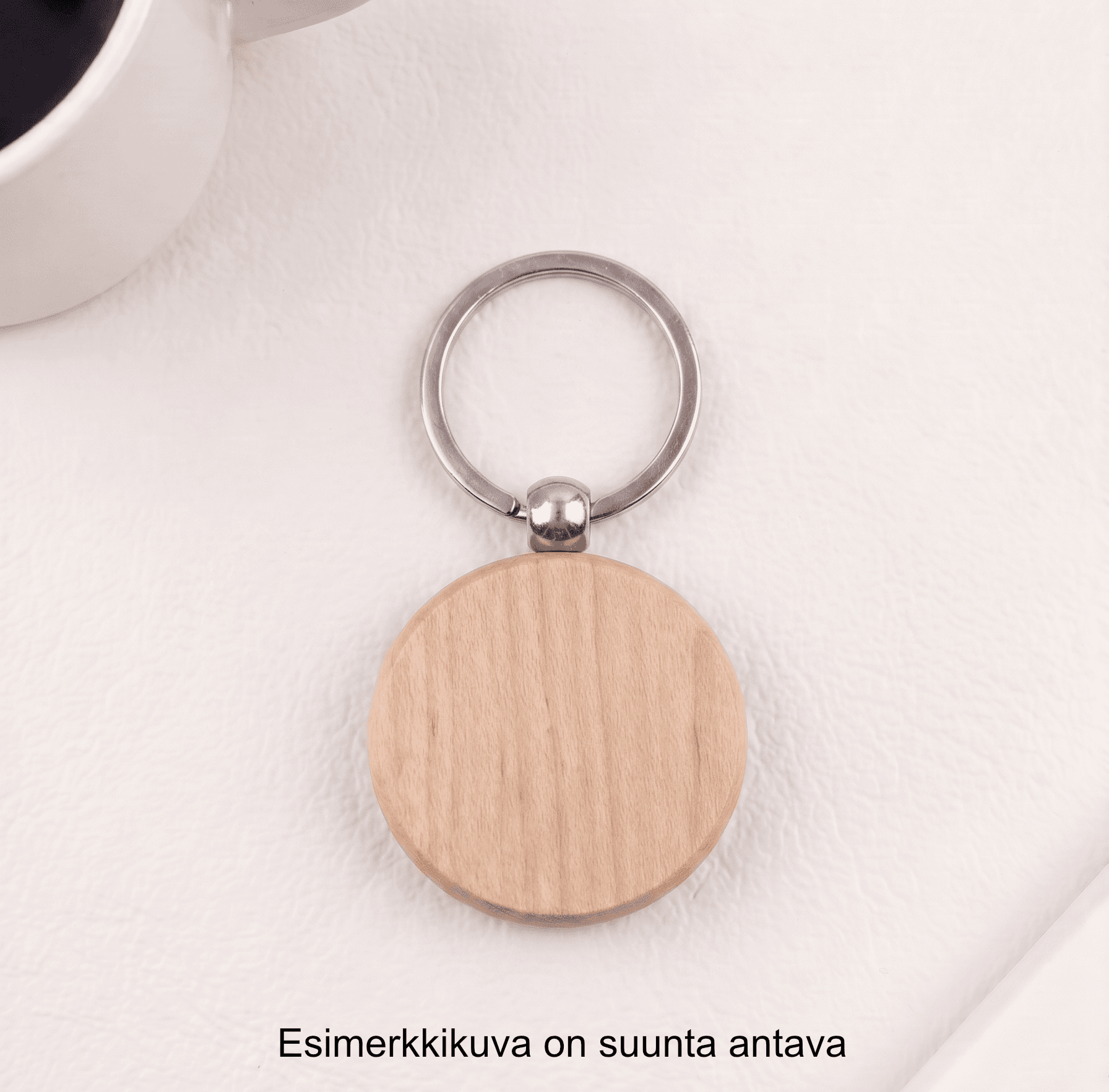 Avaimenperä puinen (pyöreä) – Omalla tekstillä - Image 2